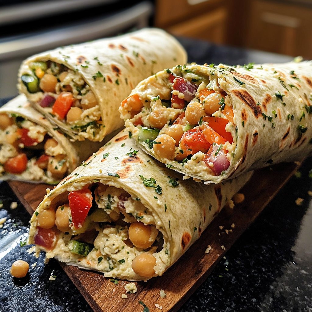 Healthy Lunch Chickpea Wraps