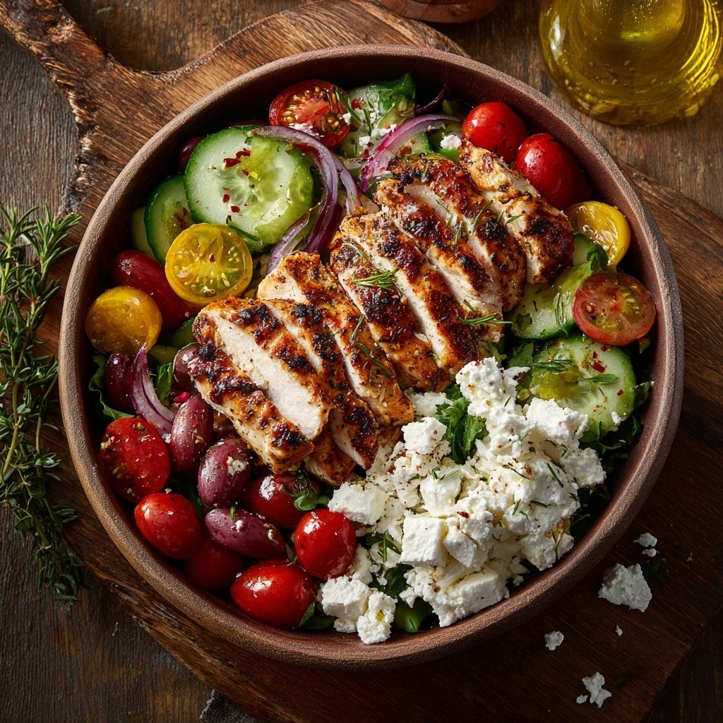 Easy Healthy Mediterranean Chicken Bowl