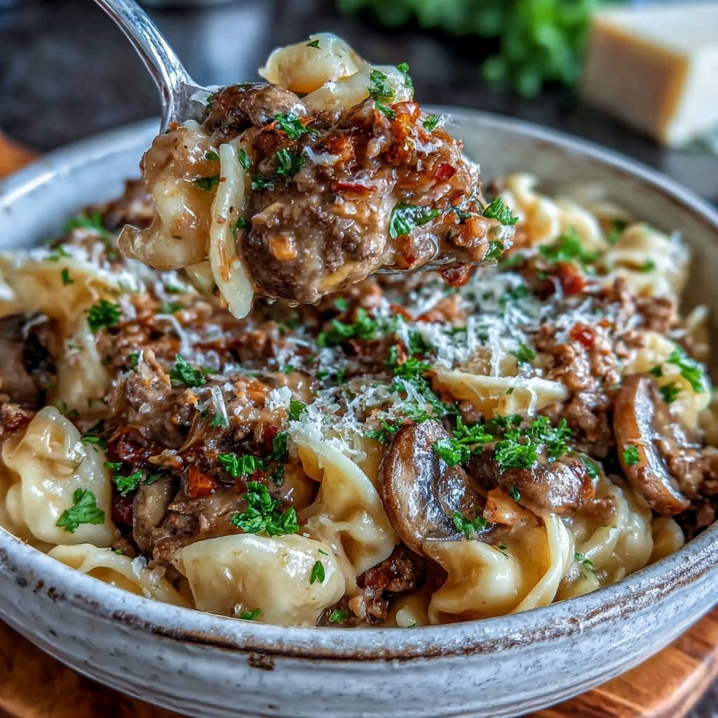 Ground Beef And Mushroom Stroganoff