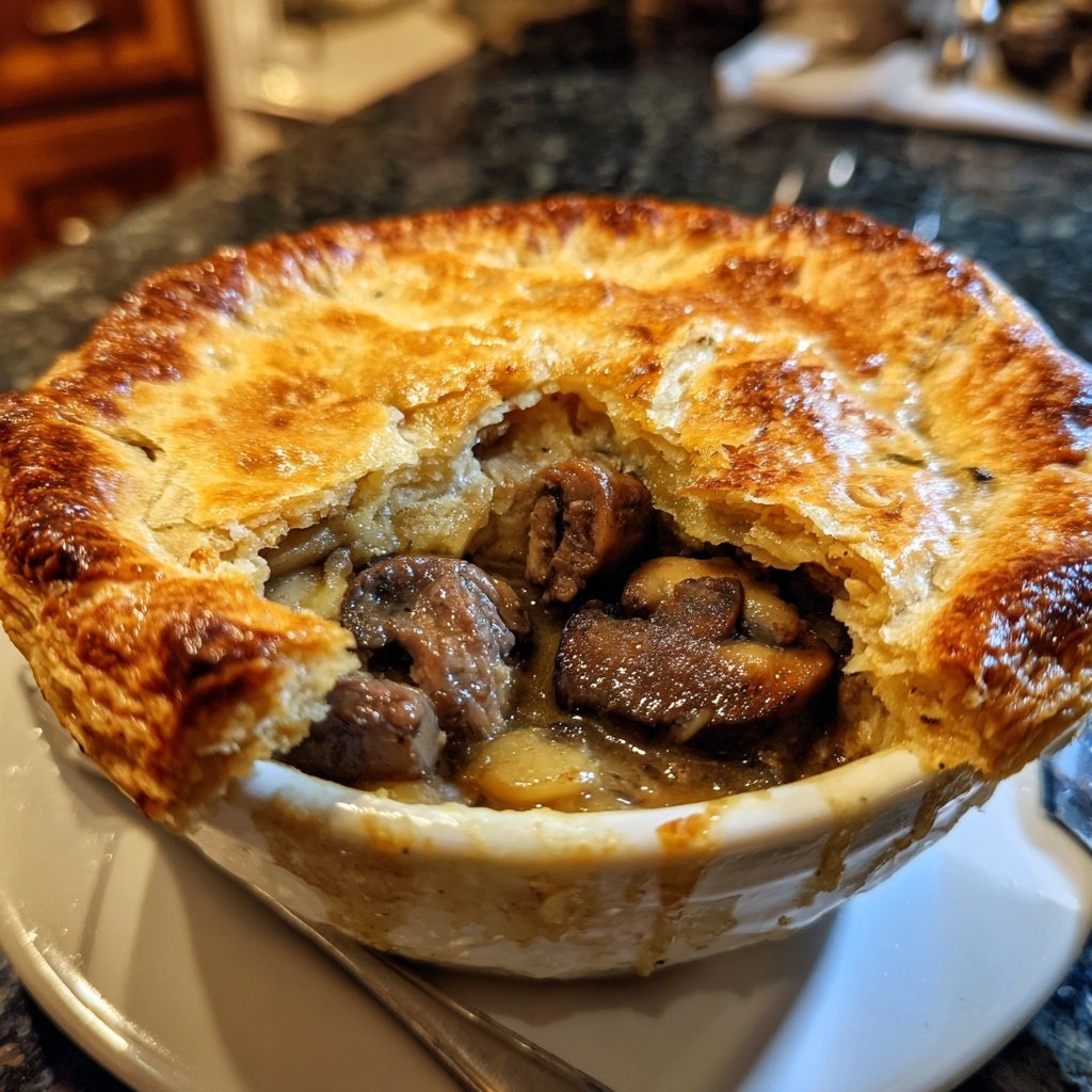 Comfort Food Beef and Mushroom Pot Pie