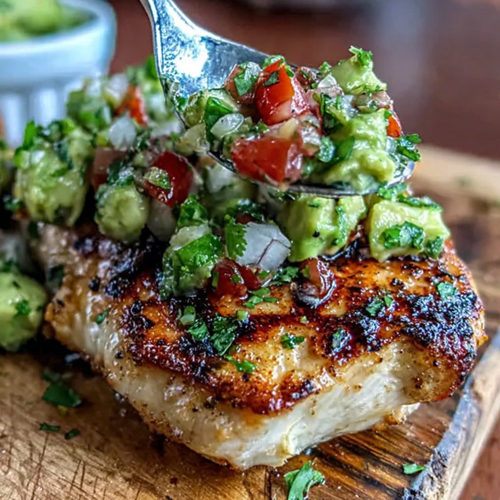Healthy Grilled Chicken With Avocado Salsa