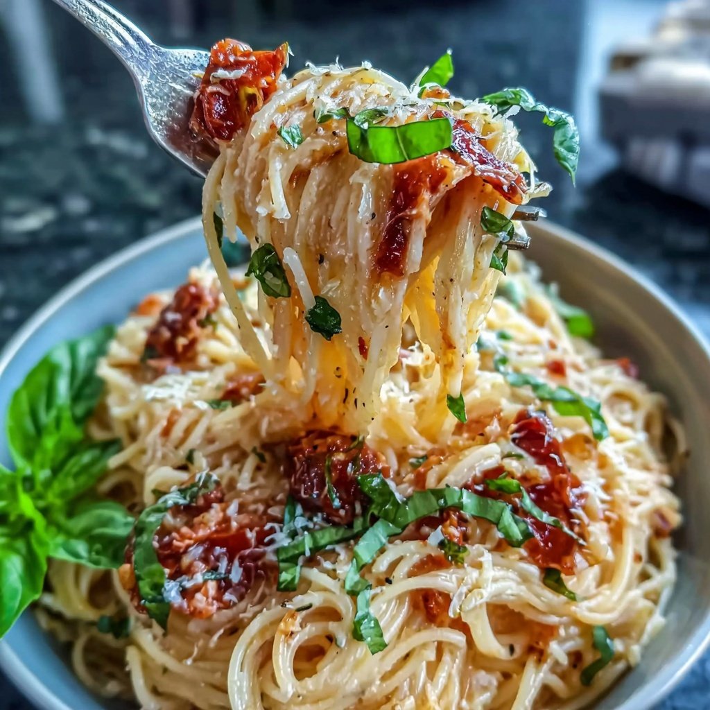 Angel Hair Pasta With Creamy Tomato Sauce