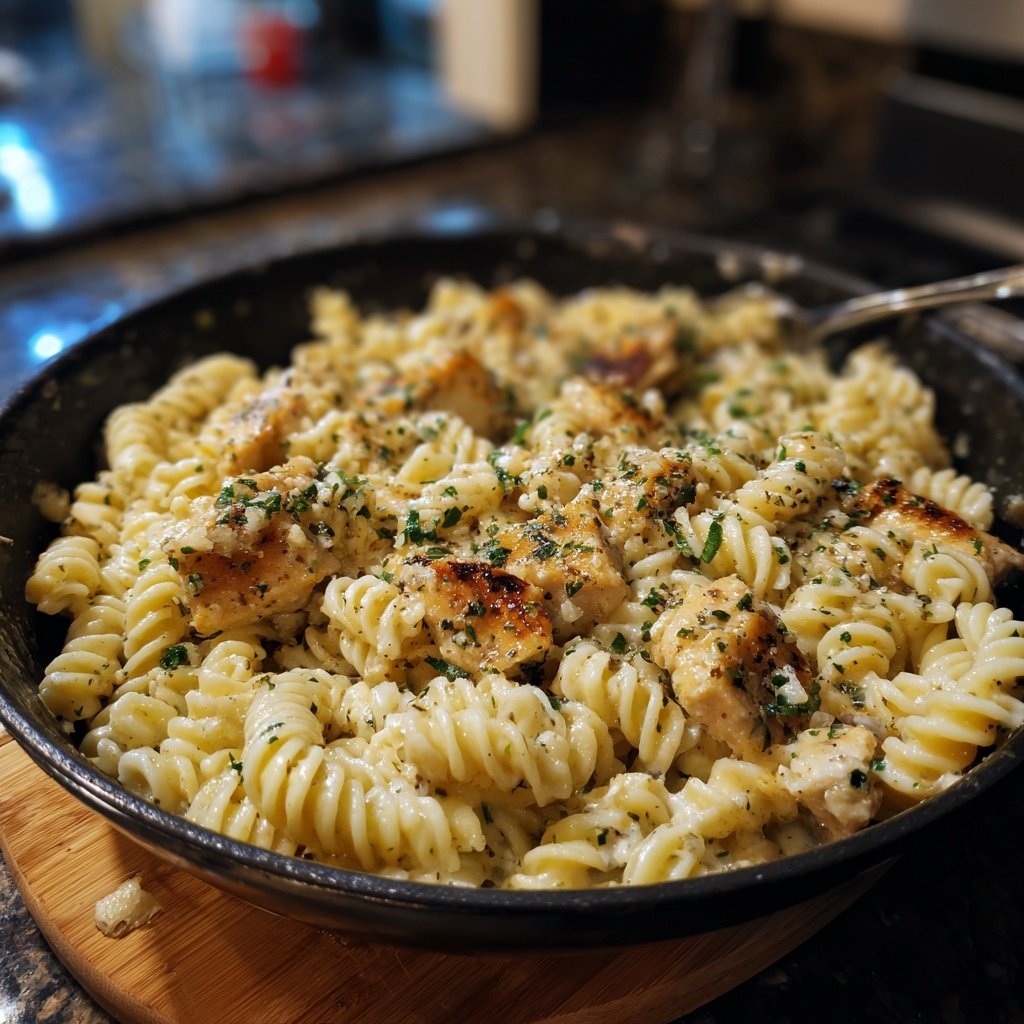 Garlic Butter Chicken Pasta Skillet